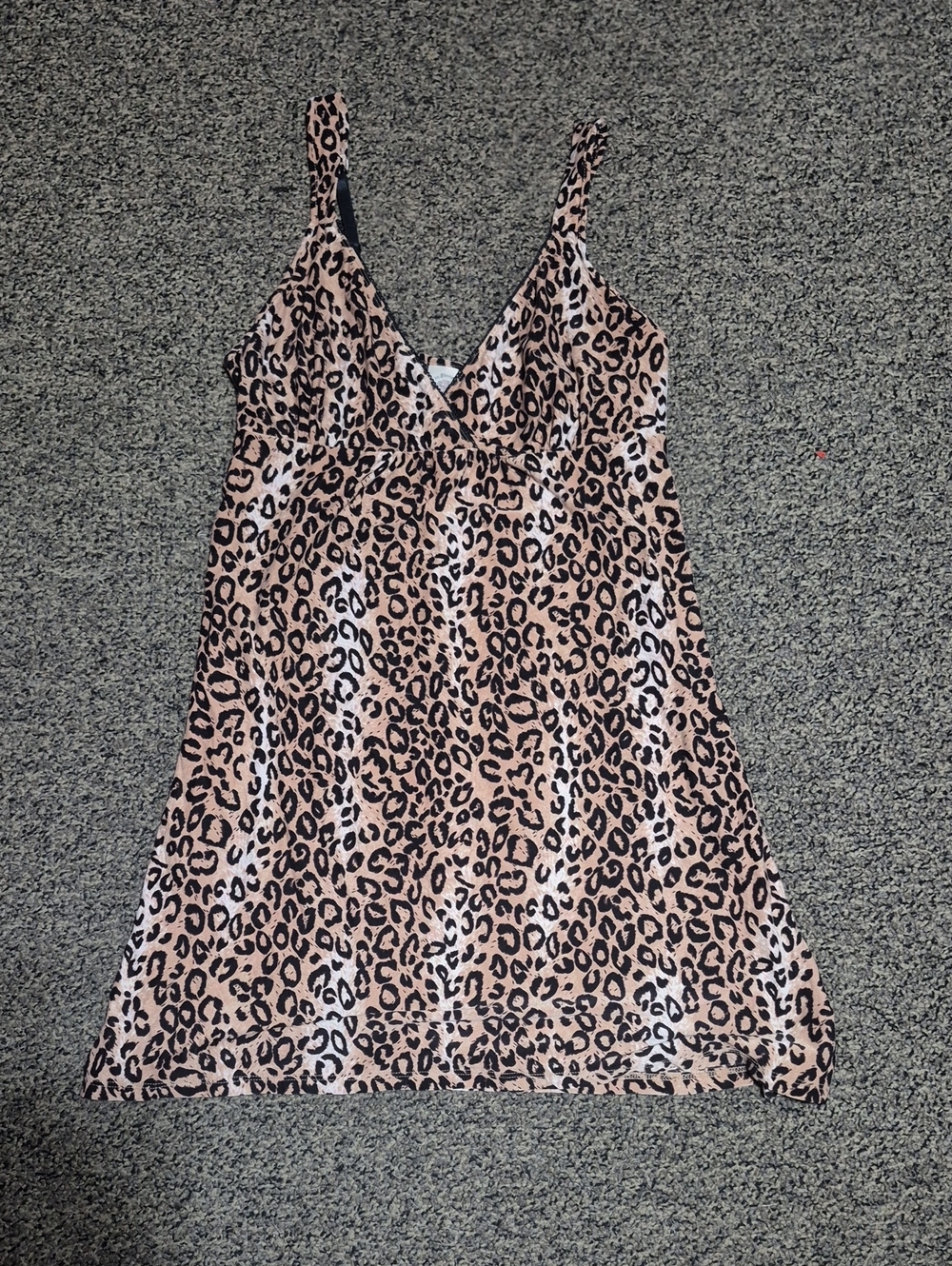In Bloom Leopard-Print Chemise in Tan and Black